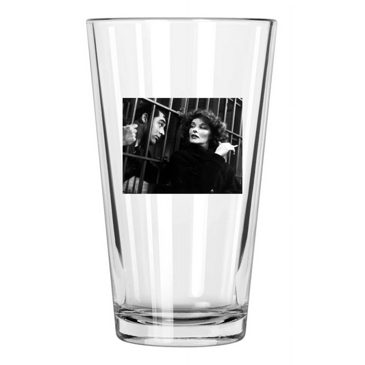 1938 Film Movie Bringing Up Baby Cary Grant Katharine Hepburn Pint Beer Glass