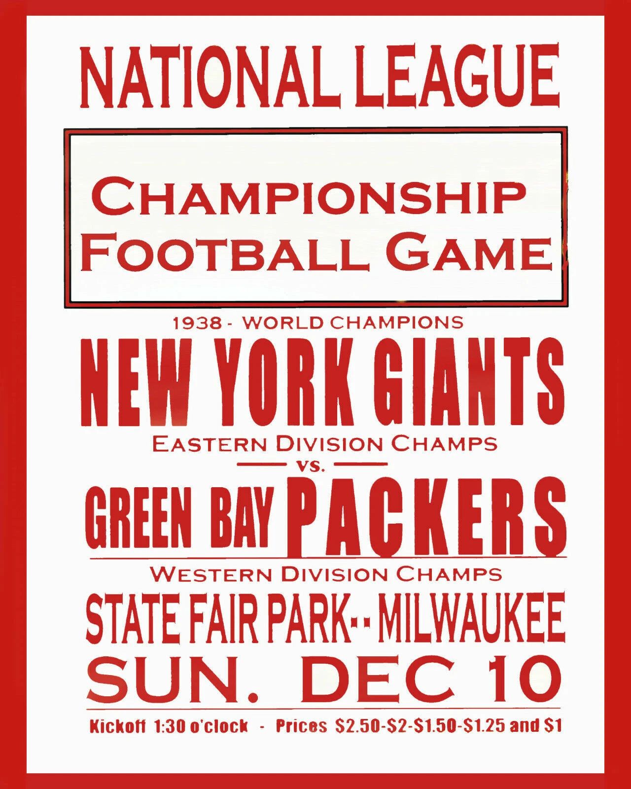 1938 Green Bay Packers Vs New York Giants Football Nfl 300 Piece Jigsaw Puzzle