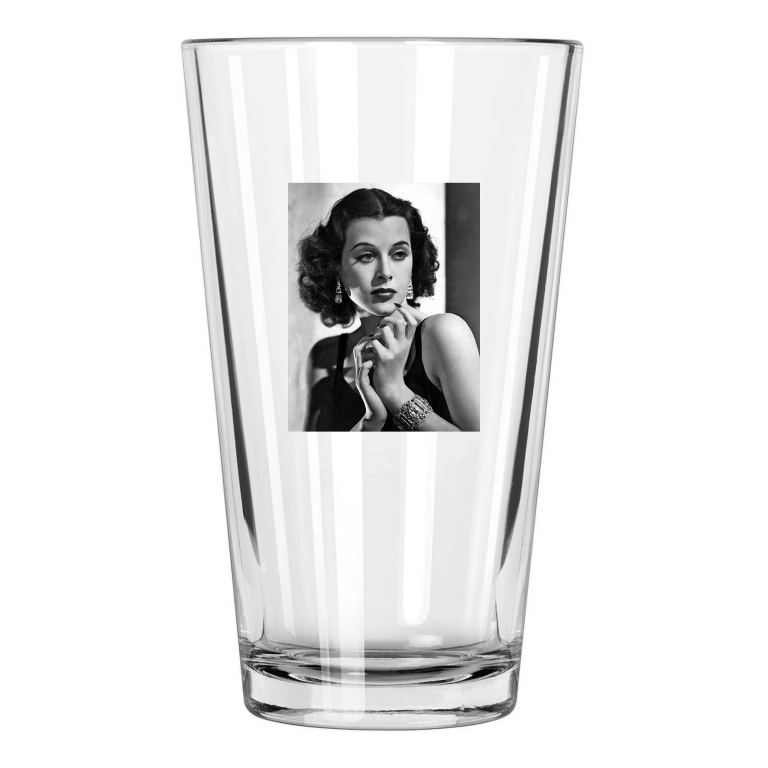1938 Movie Actress Hedy Lamarr Photo Algiers Celebrity Pint Beer Drinking Glass