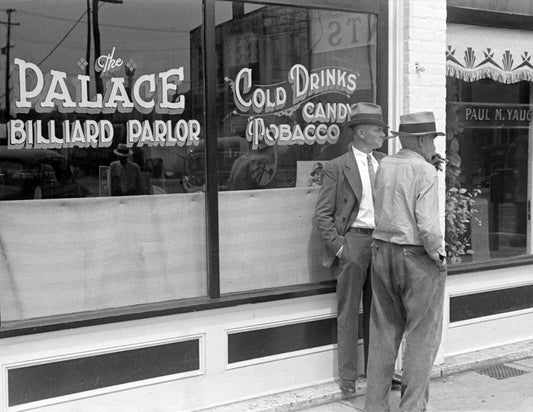 1938 Palace Billiard Parlor Urbana Ohio Vintage Old Photo Reprint