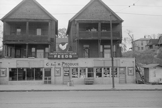 1938 Produce Grocery Store South Omaha Nebraska Old Vintage Photo