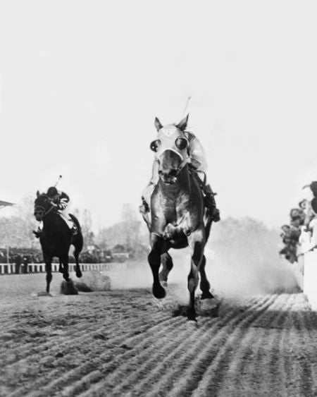 1938 Seabiscuit Vs War Admiral Glossy Photo Champion Racehorses Print 2
