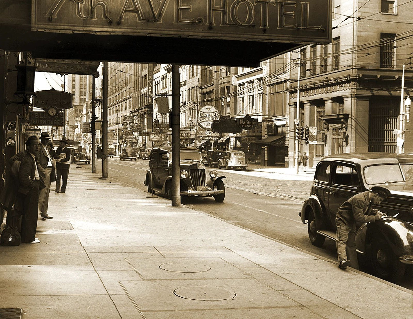 1938 Seventh Avenue Hotel Pittsburgh Pa Old Magnet Reprint