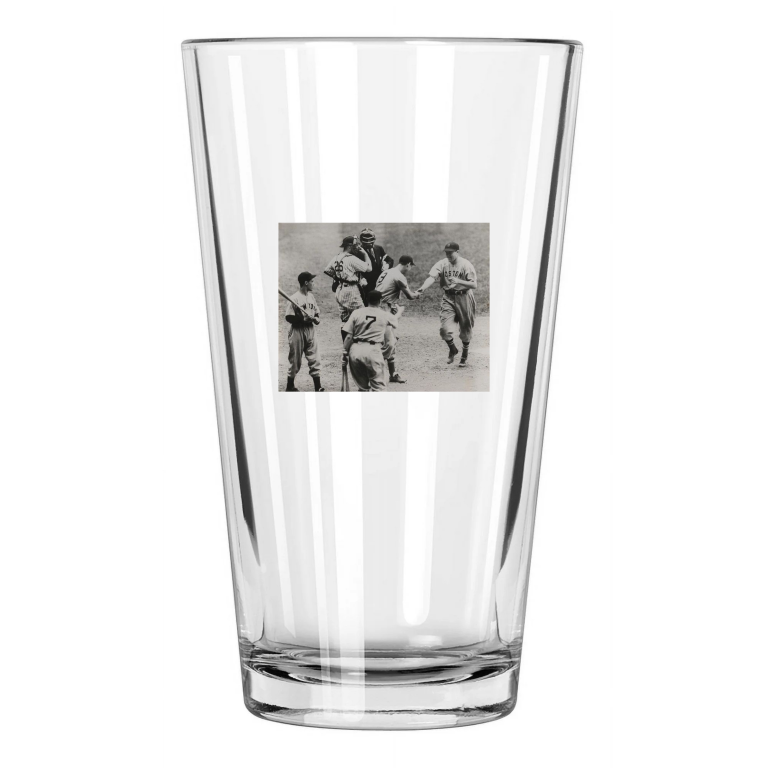 1939 Boston Red Sox Joe Cronin And Ted Williams Baseball Pint Beer Glass