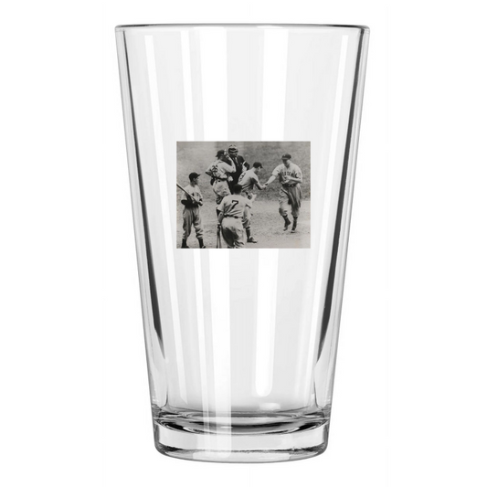1939 Boston Red Sox Joe Cronin And Ted Williams Baseball Pint Beer Glass