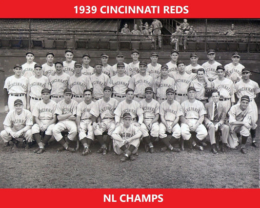 1939 Cincinnati Reds Team Photo Baseball Mlb Picture League Champs