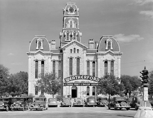 1939 Courthouse Weatherford Texas Vintage Old Reprint 300 Piece Jigsaw Puzzle