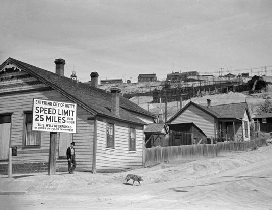 1939 Entering Butte Montana Vintage Retro Old Magnet Reprint
