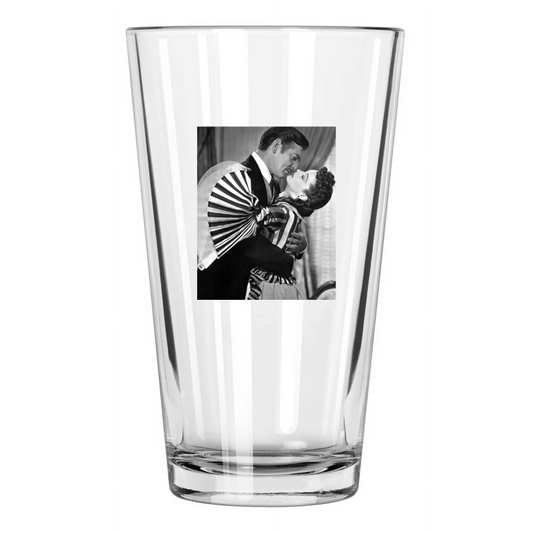 1939 Gone With The Wind Photo Clark Gable Vivien Leigh Pint Beer Drinking Glass