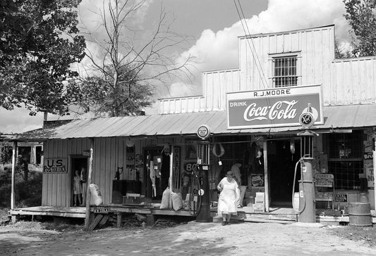 1939 Gas Station & General Store Bynum Nc Old Magnet Reprint