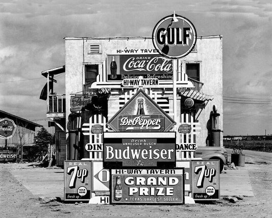 1939 Highway Tavern Crystal City Texas Depression Era Poster Photo