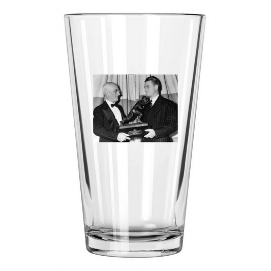 1939 Iowa Hawkeyes Nile Kinnick College Heisman Trophy Winner Pint Beer Glass