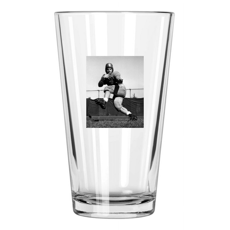 1939 Iowa Hawkeyes Nile Kinnick Heisman Winner Pose Pint Beer Drinking Glass
