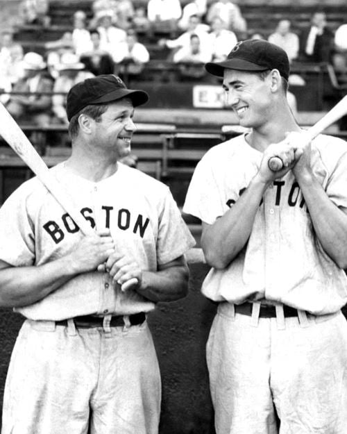 1939 Jimmie Foxx And Ted Williams Glossy Photo Boston Red Sox Print