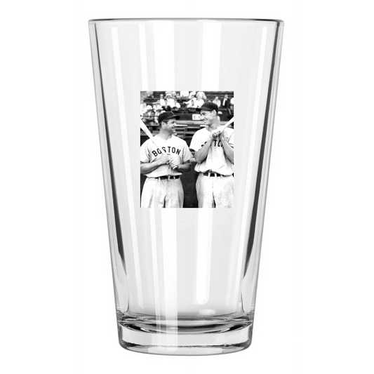 1939 Jimmie Foxx And Ted Williams Photo Boston Red Sox Pint Beer Drinking Glass