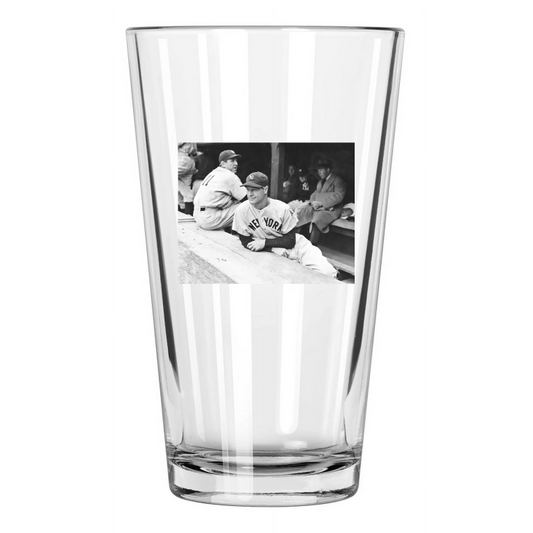1939 New York Yankees Lou Gehrig Photo Dugout Pint Beer Drinking Glass