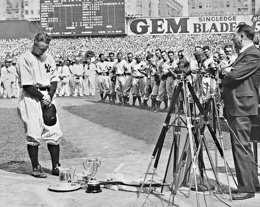 1939 New York Yankees Lou Gehrig Glossy Magnet Retired From Baseball Magnet