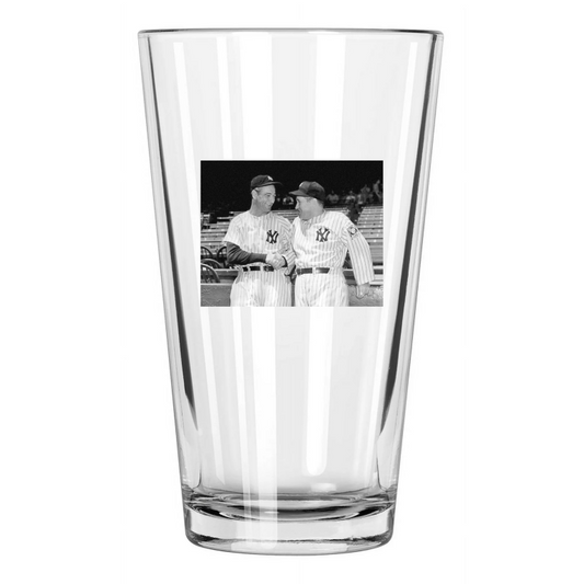 1939 New York Yankees Lou Gehrig And Joe Mccarthy Photo Pint Beer Drinking Glass