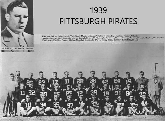 1939 Pittsburgh Steelers Team Photo Football Picture Pirates Nfl