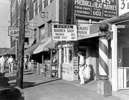 1939 Royal Barber Shop Muskogee Oklahoma Vintage Picture Keychain Print