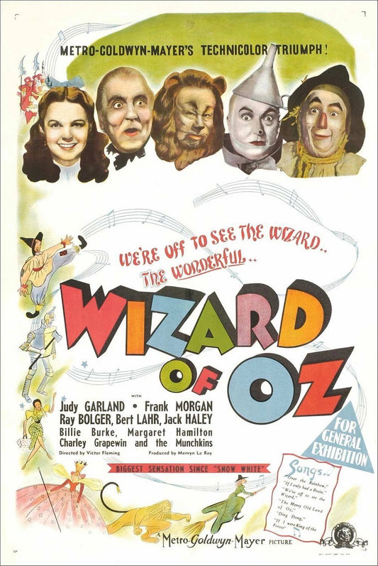 1939 The Wizard Of Oz Movie Dorothy Wicked Witch Tin Man 300 Piece Jigsaw Puzzle