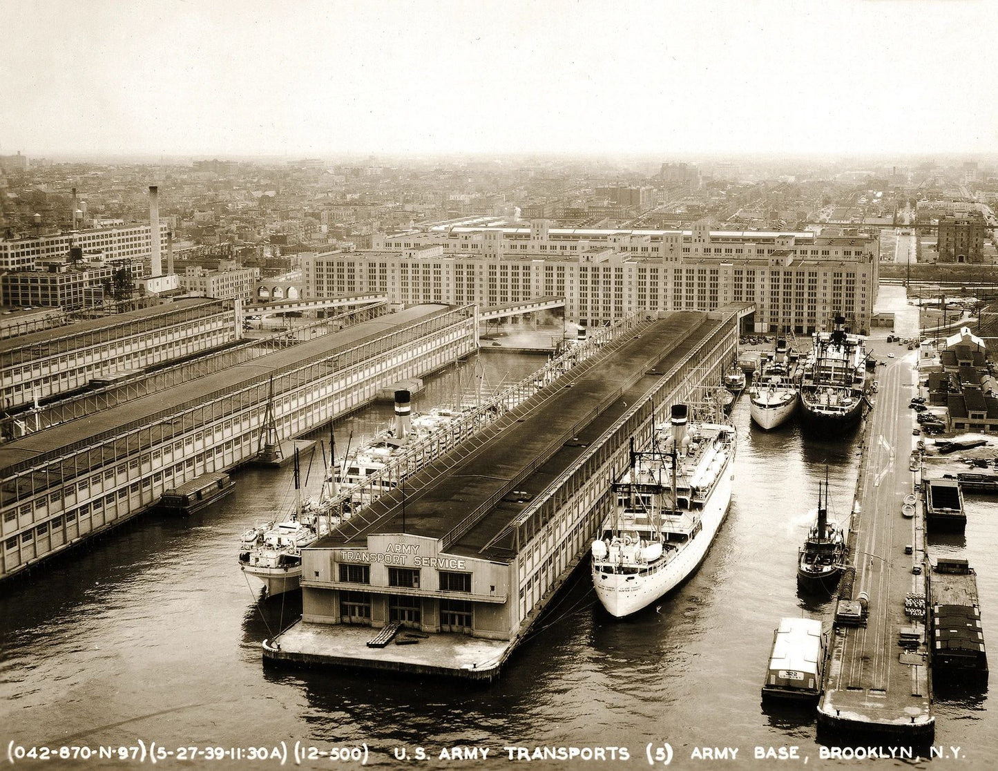 1939 Transports Brooklyn Army Base New York Old Vintage Keychain Reprint