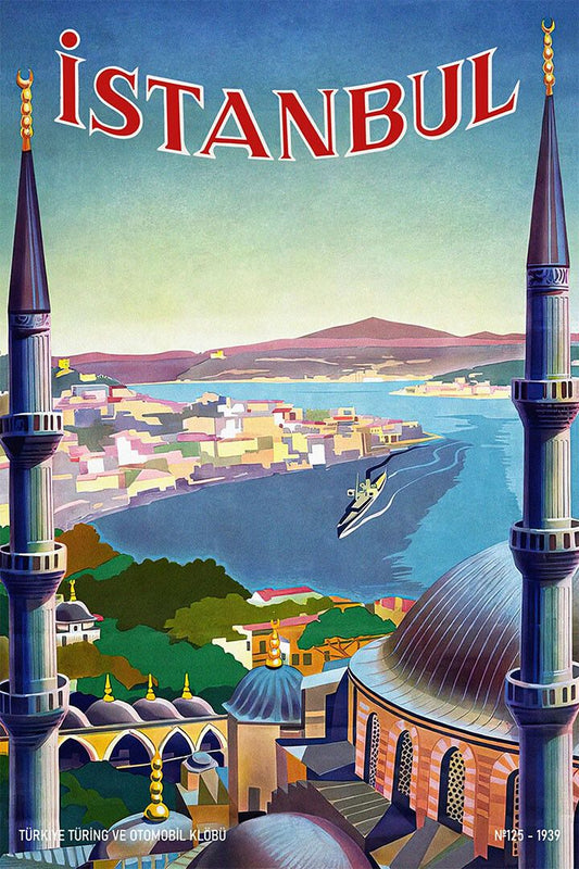 1939 Visit Istanbul Turkey Vintage Style Classic Travel Magnet