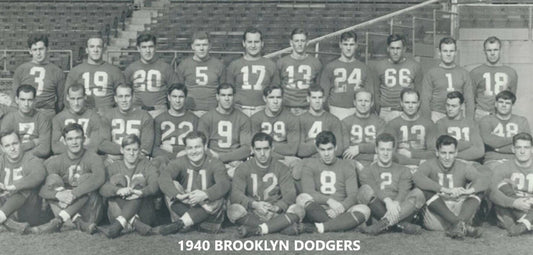 1940 Brooklyn Dodgers Team Photo Football Picture Nfl Wide Border