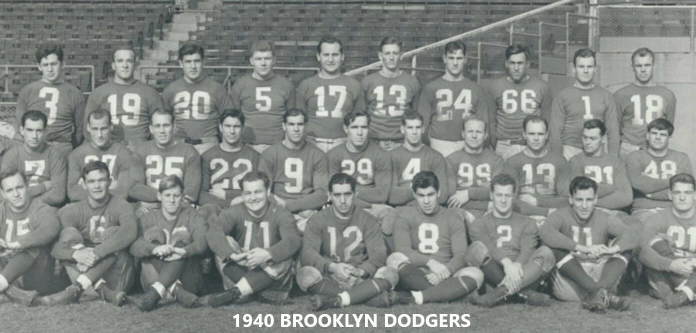 1940 Brooklyn Dodgers Team Keychain Football Picture Nfl Wide Border