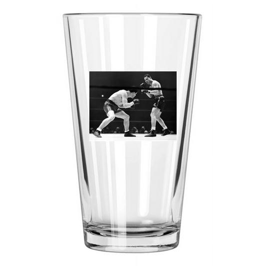 1940 Boxers Joe Louis Vs Arturo Godoy Heavyweight Title Match 2 Pint Beer Glass