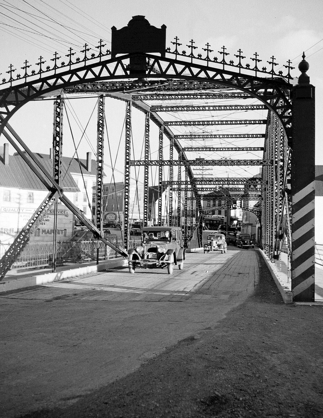1940 Bridge In Houlton Maine Vintage Historic Old Keychain Reprint