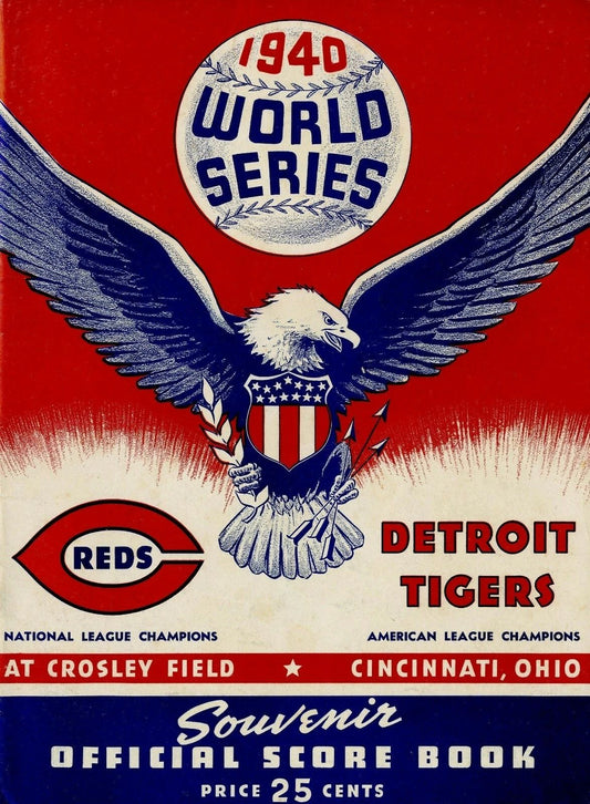 1940 Cincinnati Reds Detroit Tigers Magnet Baseball Picture Crosley Field