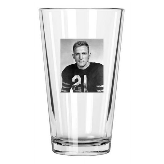 1940 Chicago Bears Dan Fortmann Photo Football Hof 65 Pint Beer Drinking Glass