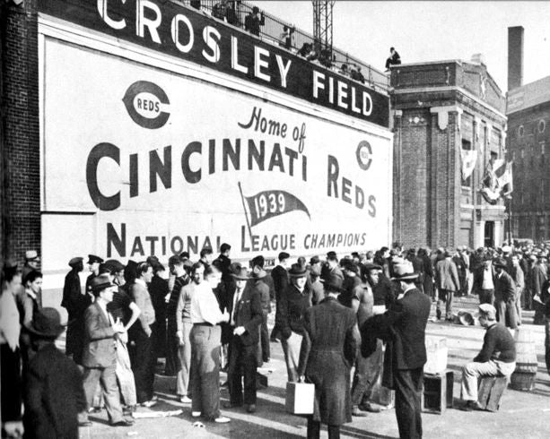 1940 Cincinnati Reds Crosley Field Glossy Magnet Stadium Redland Field Print