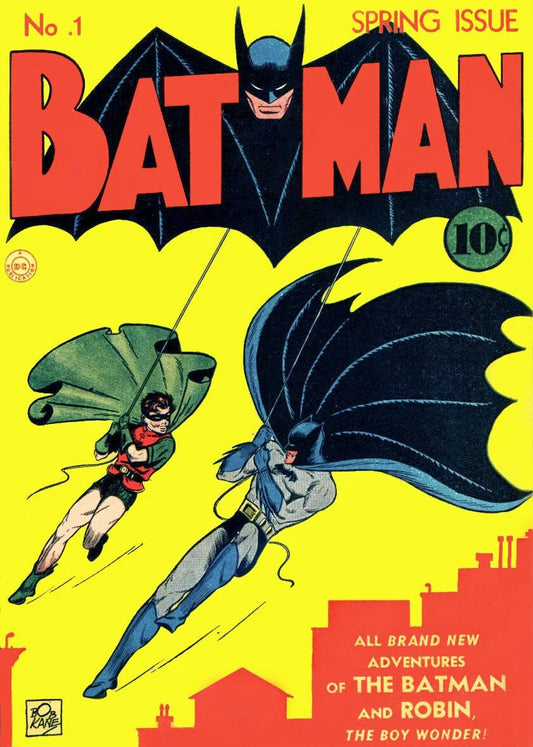 1940 Dc Comics Batman #1 Cover Poster Print Bruce Wayne Caped Crusader