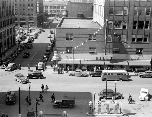 1940 Des Moines Iowa City Scape Retro Old Vintage Magnet Reprint