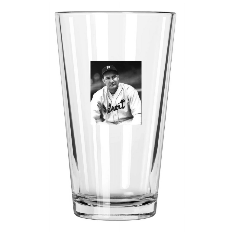 1940 Detroit Tigers Rudy York Major League Baseball Pint Beer Drinking Glass