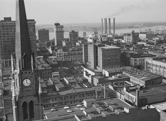 1940 Downtown Louisville Kentucky Ohio River Old Retro Photo Picture