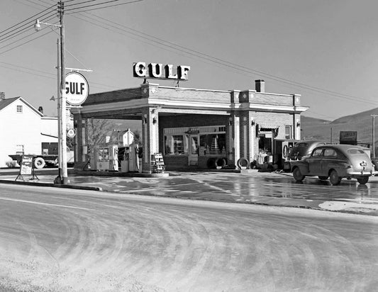 1940 Gas Station Eloy Arizona Vintage Old Photo Reprint 300 PCS Jigsaw Puzzle