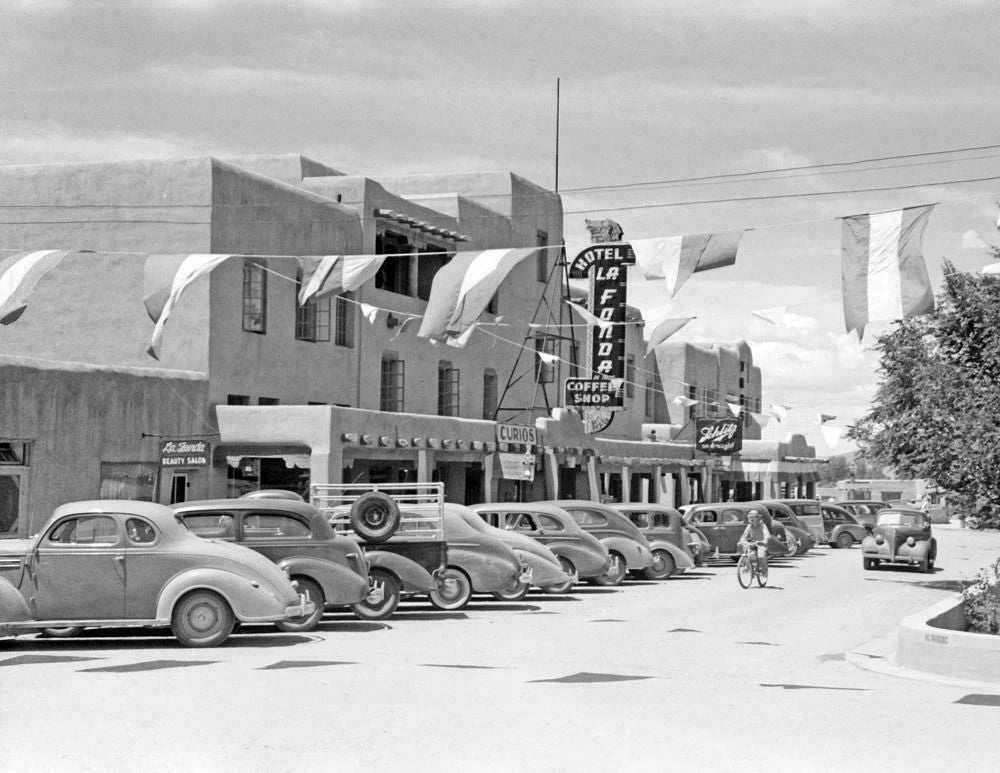 1940 Hotel La Fonda Taos New Mexico Old Vintage Keychain Reprint