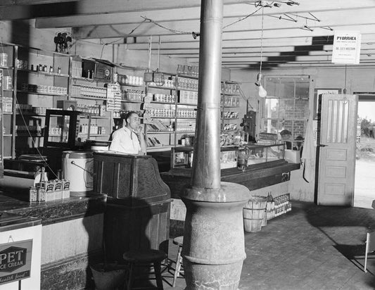 1940 Interior Of General Store Stem Nc Vintage Old Keychain Reprint