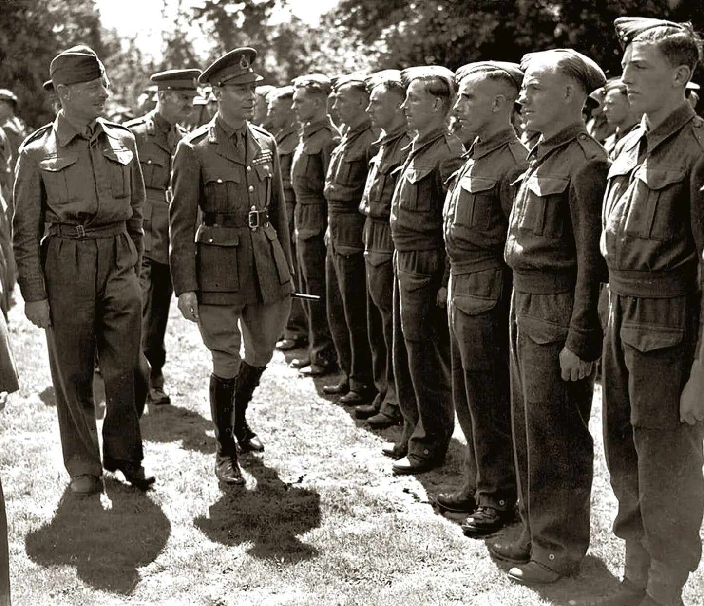 1940 King George Vi & Royal Field Artillery After Dunkirk Picture Photo