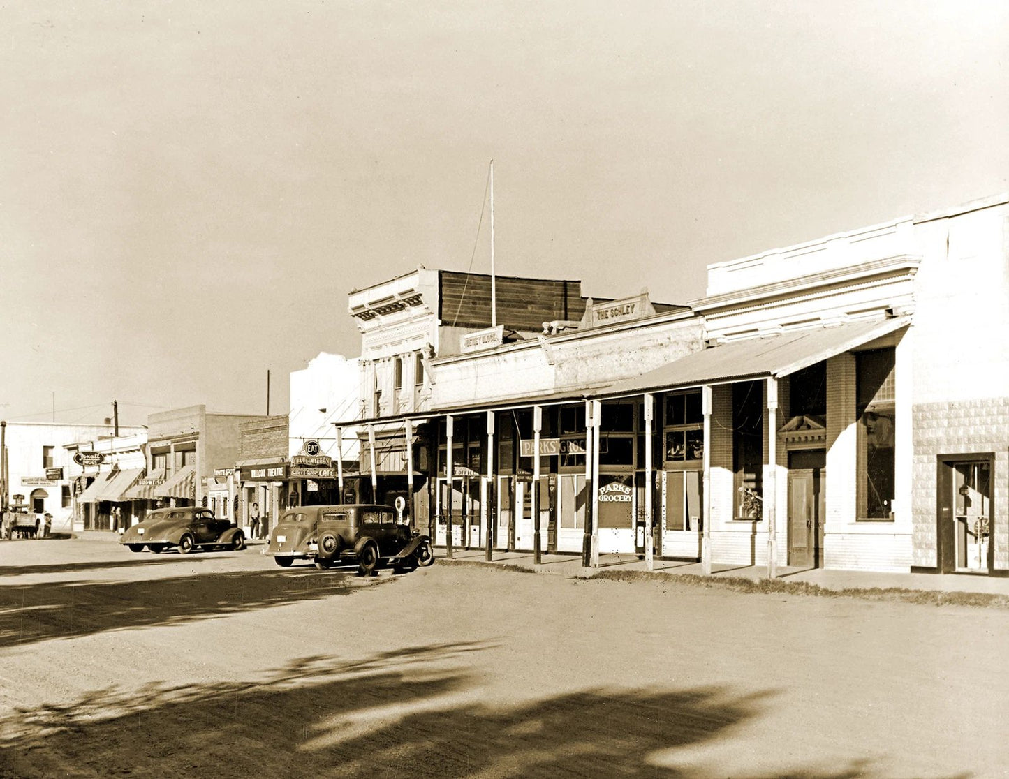 1940 Main Street Willcox Arizona Classic Retro Picture Keychain Keychain Print
