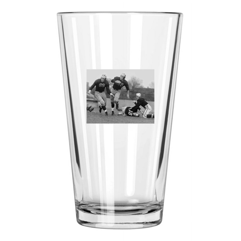 1940 Michigan Tom Harmon College Heisman Trophy Winner Pint Beer Drinking Glass