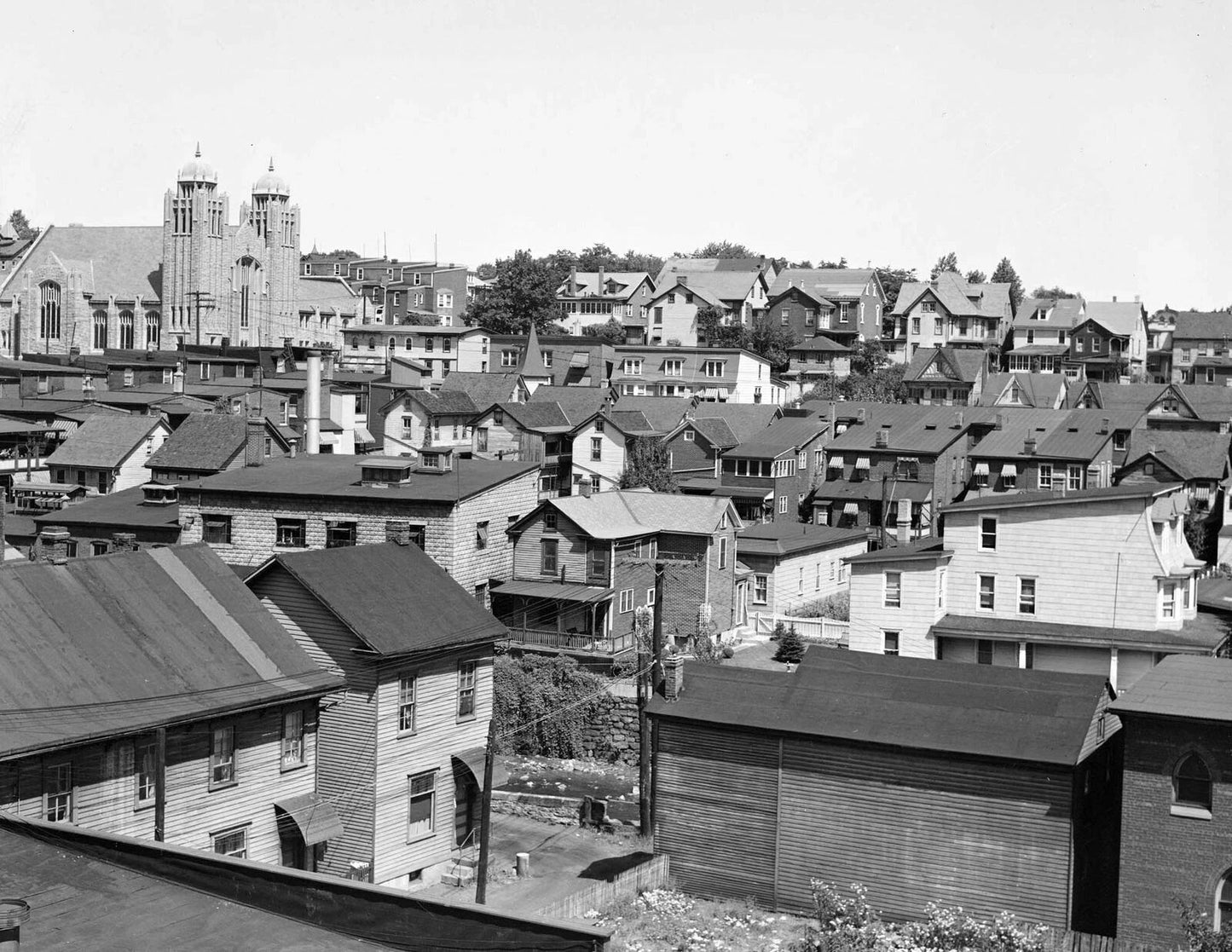 1940 Residential Area Tamaqua Pennsylvania Old Vintage Photo Reprint