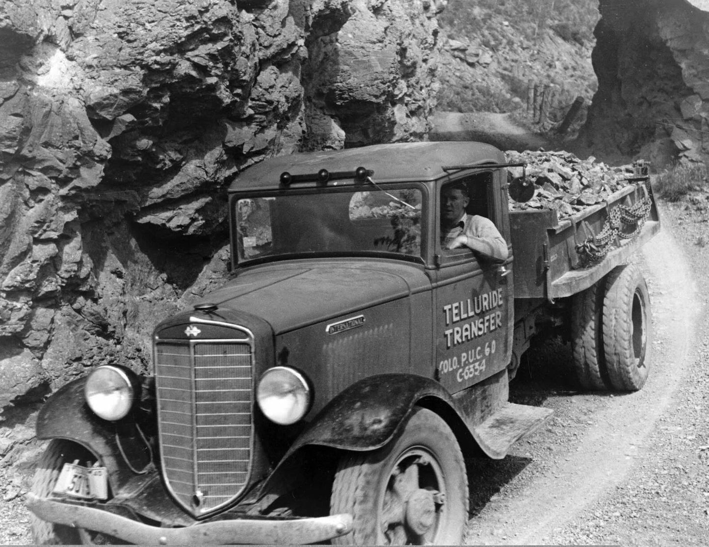 1940 Truck Full Of Gold Ore Telluride Colorado Old 300 Piece Jigsaw Puzzle