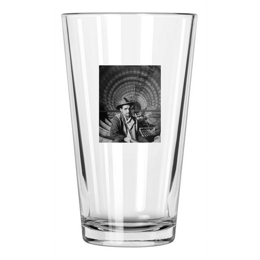 1940'S American Aviator Howard Hughes Photo Portrait Pint Beer Drinking Glass