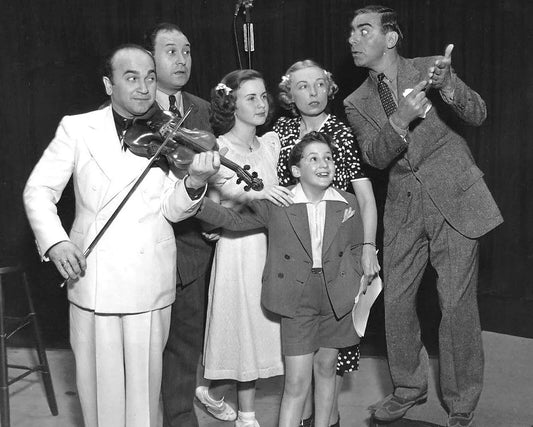 1940S Deanna Durbin & Eddie Cantor Radio Broadcast Retro Magnet Picture