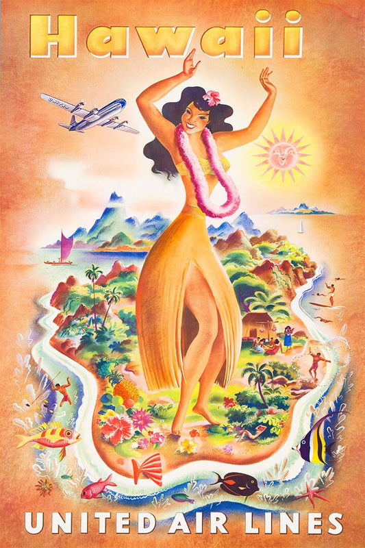 1940S Hawaiian Islands Vintage Style Travel Jigsaw Puzzle