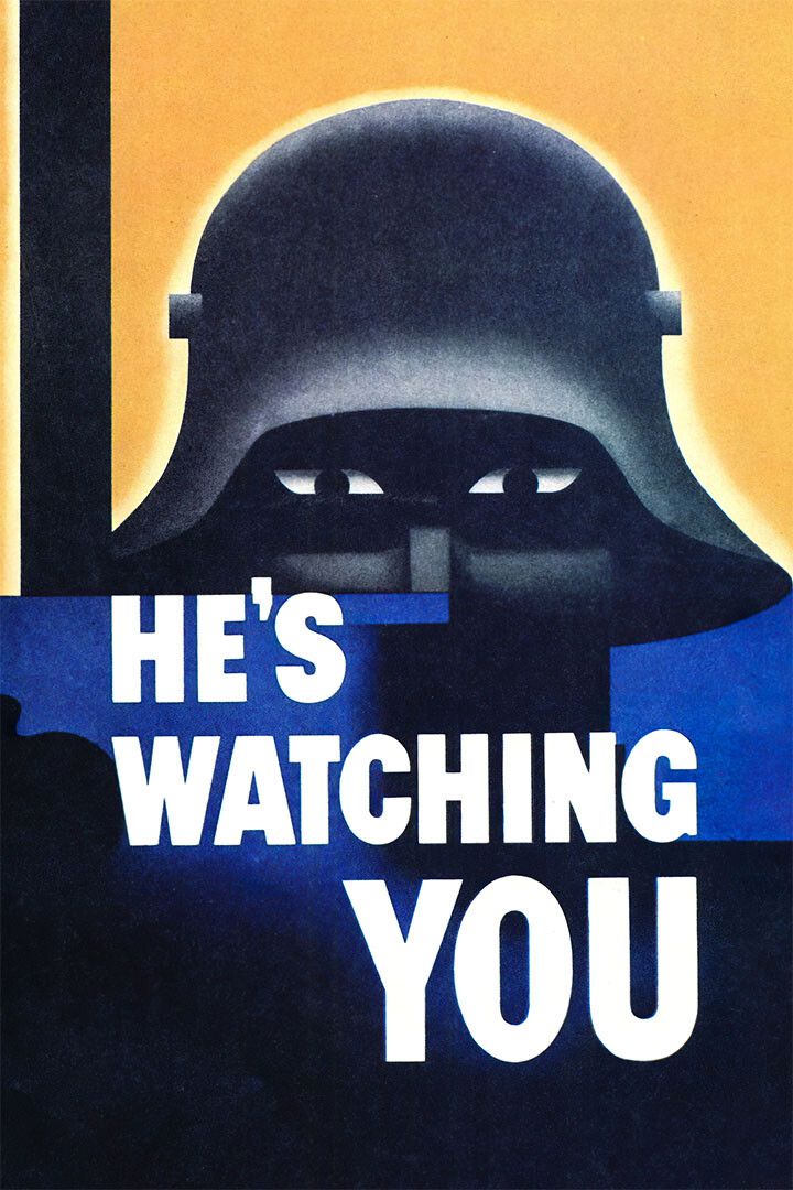 1940S Hes Watching You World War 2 Espionage Wall Home Decor Magnet
